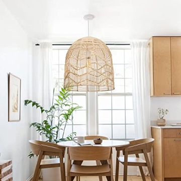 Arturesthome Rattan Pendant Light Fixture for Home Decor