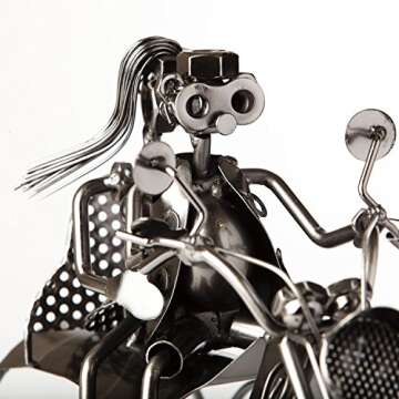 Stunning Couple Motorcycle Wine Rack & Accessories Set