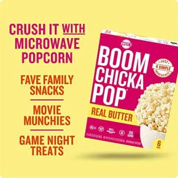 Delicious Angie's BOOMCHICKAPOP Real Butter Microwave Popcorn
