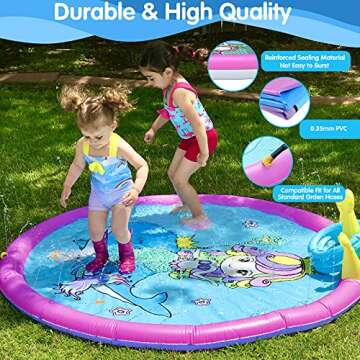 GiftInTheBox 3-in-1 Splash Pad for Kids & Dogs