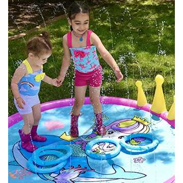 GiftInTheBox 3-in-1 Splash Pad for Kids & Dogs
