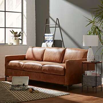 Amazon Brand – Rivet Global Inspired Geometric Throw Blanket, Soft and Stylish, 50" x 60", Navy/Natural