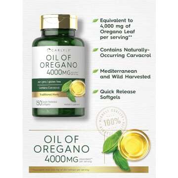 Carlyle Oregano Oil 4000mg Supplement | 150 Softgel Capsules | Contains Carvacrol | Non-GMO & Gluten Free Formula
