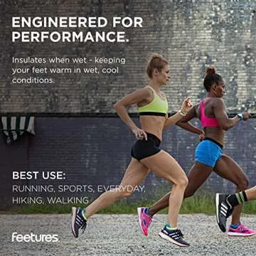 Feetures Merino 10 Cushion No Show Tab Socks - Large Old Charcoal