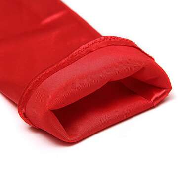 Xuhan Women's 21" Long Evening Satin Gloves - Red