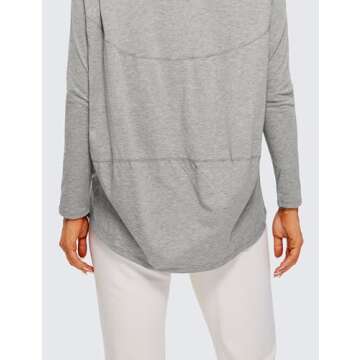 CRZ YOGA Pima Cotton Long Sleeve Workout Shirt for Women