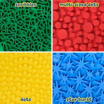 READY 2 LEARN Paint and Dough Palm Printers - Set of 4 - Arts and Crafts Rubber Stampers for Kids - ...