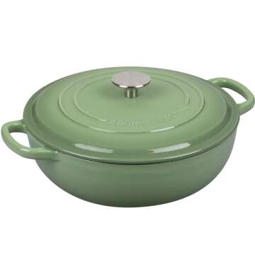 EDGING CASTING Enameled Cast Iron Dutch Oven 3.8QT