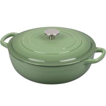 EDGING CASTING Enameled Cast Iron Dutch Oven 3.8QT