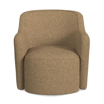 HomePop Home Décor Upholstered 360° Barrel Back Swivel Chair | Accent Chairs for Living Room & Bed...