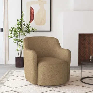 Stylish HomePop Barrel Back Swivel Chair for Any Room