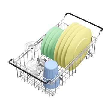 TreeLen Expandable Dish Drying Rack - Stainless Steel Space-Saver