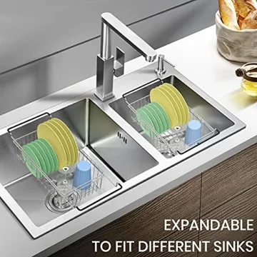 TreeLen Stainless Steel Expandable Dish Drying Rack