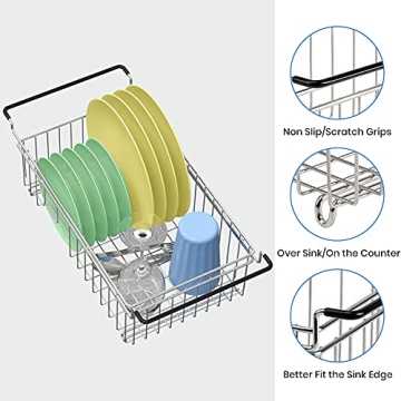 TreeLen Stainless Steel Expandable Dish Drying Rack
