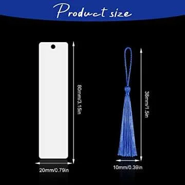 Tenare 30 Sublimation Blank Bookmarks with Colorful Tassels