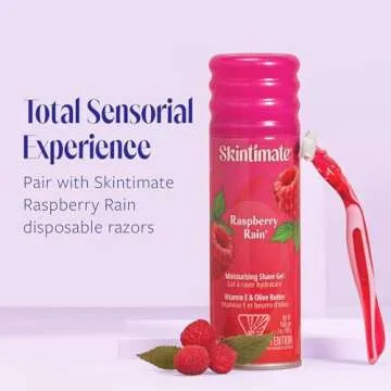 Skintimate Shave Gel Moisturizing Raspberry 7 Ounce (207ml) (2 Pack)
