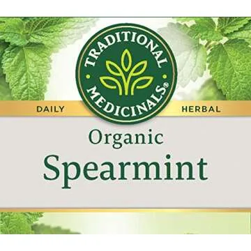 Traditional Medicinals Organic Spearmint Herbal Tea, Healthy & Refreshing, (Pack of 1) - 16 Tea Bags