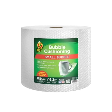 Duck Brand Small Bubble Cushioning Wrap for Moving & Shipping - 175 FT Bubble Packing Wrap for Extra...