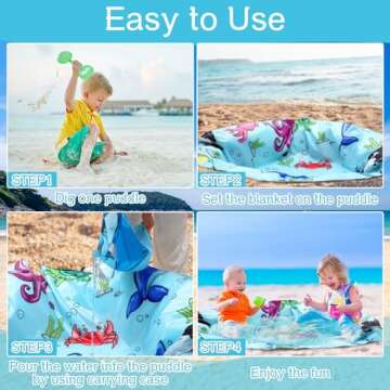 Tondiamo Beach Pool Blanket 2 in 1 Waterproof Fun