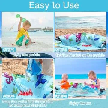 Tondiamo Beach Pool Blanket 2 in 1 Waterproof Fun