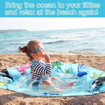 Tondiamo Beach Pool Blanket 2 in 1 Waterproof Fun