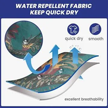 maamgic Mens Short 80s 90s Vintage Swim Trunks with Mesh Lining Quick Dry Bathing Suit Board Shorts Floral Dark Green Medium