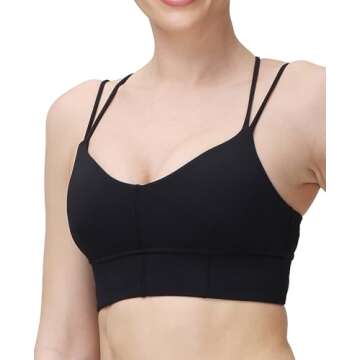 MotoRun Bralettes for Women, Strappy Sports Bra Push up Bralette Sexy Bras Rave Top