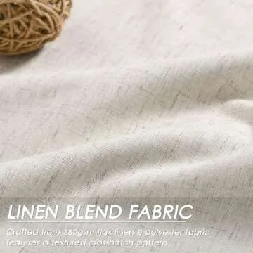 102 Inch Long Curtains for Living Room 2 Panels Set Sand Beige Neutral Linen Full Light Blocking Drapes with White Backing for Bedroom Back Tab Blackout Thermal Curtains for Summer Heat 52X102