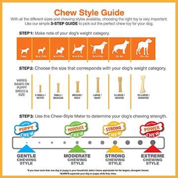 Nylabone 2 Pack of Allergen-Free Peanut Butter Flavor Comfort Hold Power Chew Bone, Giant, Dental Chew Dog Toy