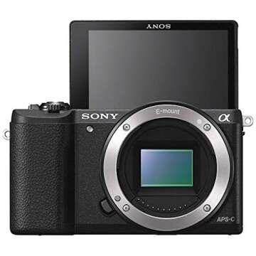 Sony a5100 Mirrorless Digital Camera with 3-Inch Flip Up LCD - Body Only (Black)