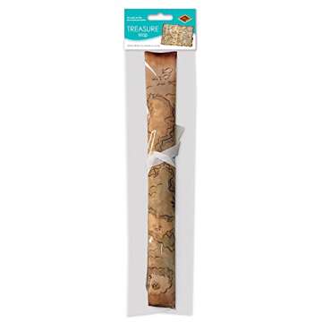 Plastic Treasure Map Party Accessory (1 count) (1/Pkg)