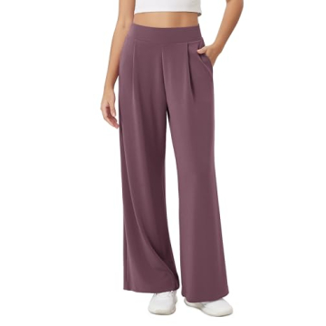 ODODOS Modal Soft Wide Leg Pants for Women High Waist Casual Relaxed Pants with Pockets, 29" Inseam,...