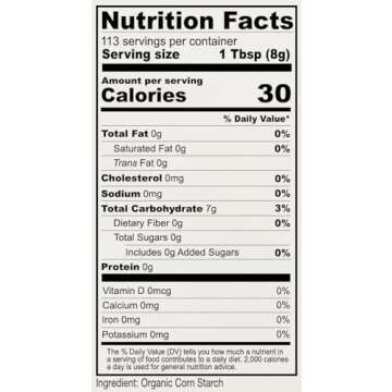 Anthony's Organic Corn Starch - Vegan and Gluten-free