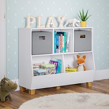 RiverRidge Kids Toy Storage Organizer for Simple Playroom Tidy Up
