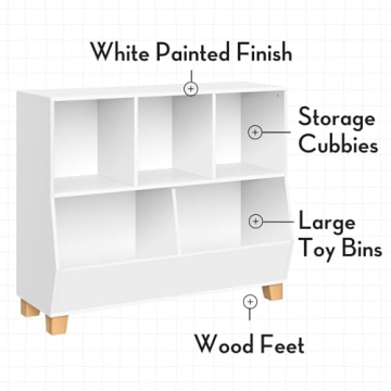 RiverRidge Kids Toy Storage Organizer for Simple Playroom Tidy Up