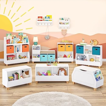 RiverRidge Kids Toy Storage Organizer for Simple Playroom Tidy Up