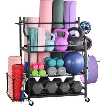 Mythinglogic Yoga Mat Storage Rack - Organize Your Home Gym