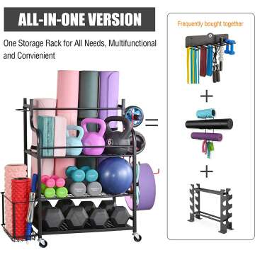 Yoga Mat Storage Rack for Home Gym Organization