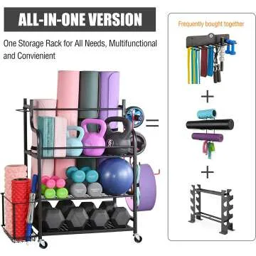 Yoga Mat Storage Rack for Home Gym Organization