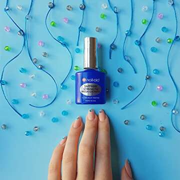 Nail-Aid Sapphire Strengthener & Mega Growth Treatment - Clear, 0.55 Fl Oz