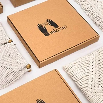 Mkono Macrame Plant Hangers Set of 4 for Decor