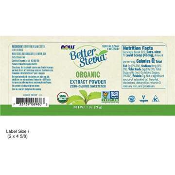 NOW Foods Better Stevia Extract Powder - Healthy Zero-Calorie Sweetener