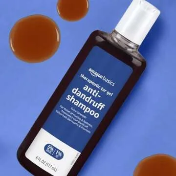 Amazon Basics Therapeutic Plus Coal Tar Anti-Dandruff Shampoo Extra Strength 1% Coal Tar, 6 Fl Oz, Pack of 1