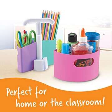 Learning Resources Create-a-Space Storage Mini Center - Pastel, Classroom Craft Keeper, Maker Space,...