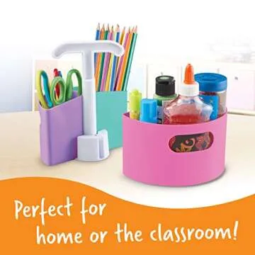 Learning Resources Create-a-Space Storage Mini Center - Pastel, Classroom Craft Keeper, Maker Space,...