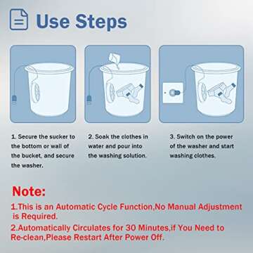 GUSSLM Portable Washing Machine, Mini Washing Machine, Portable Washing Machine for Sink, Turbine Washing Machine with USB, Suitable for Home, Business, Travel, College Room, RVApartment, White