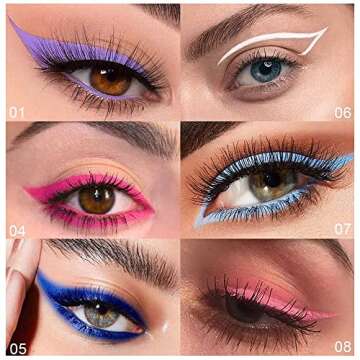 KARNAR 8 Color Liquid Matte Eyeliner Set for Vibrant Looks