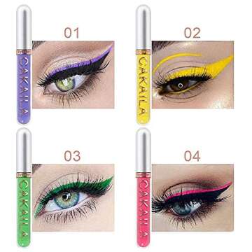 KARNAR 8 Color Liquid Matte Eyeliner Set for Vibrant Looks