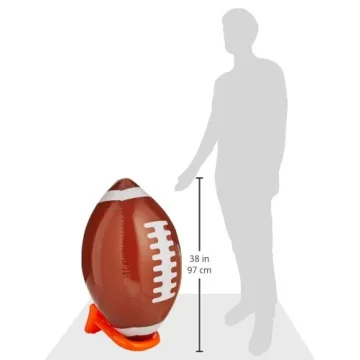 Beistle 3 FT 2 in Large Inflatable Football and Tee Set for Game Day Party Decorations, Sports Theme Photo Props