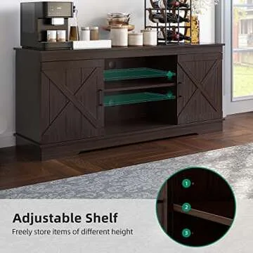 YITAHOME FTLFST Coffee Bar Cabinet, Espresso